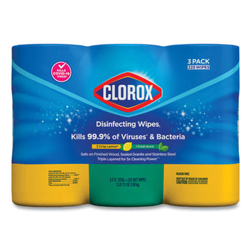 Clorox® Disinfecting Wipes, 7x8, Fresh Scent-citrus Blend, 75-canister, 3-pk, 4 Packs-ct freeshipping - TVN Wholesale